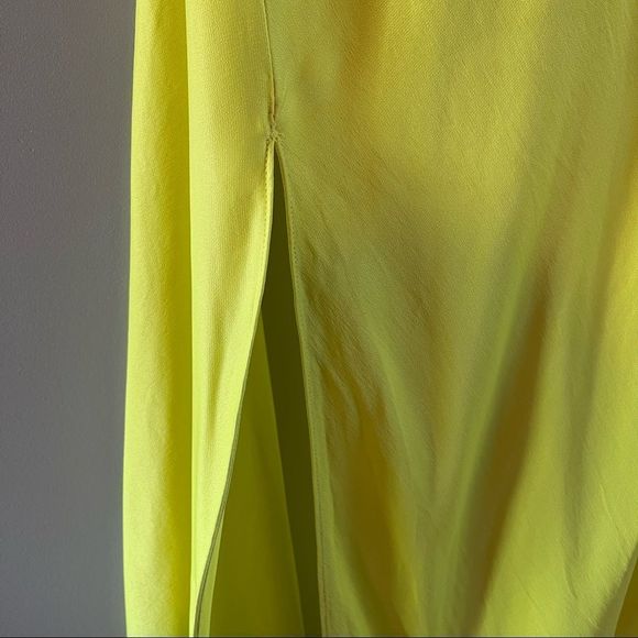 ZARA Neon Yellow Strappy Maxi Dress || SZ S - Picture 14 of 17